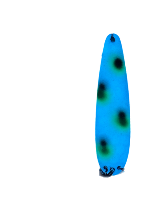 Carlson Rattlin’ Spoon Glow Blue Burnt Frog